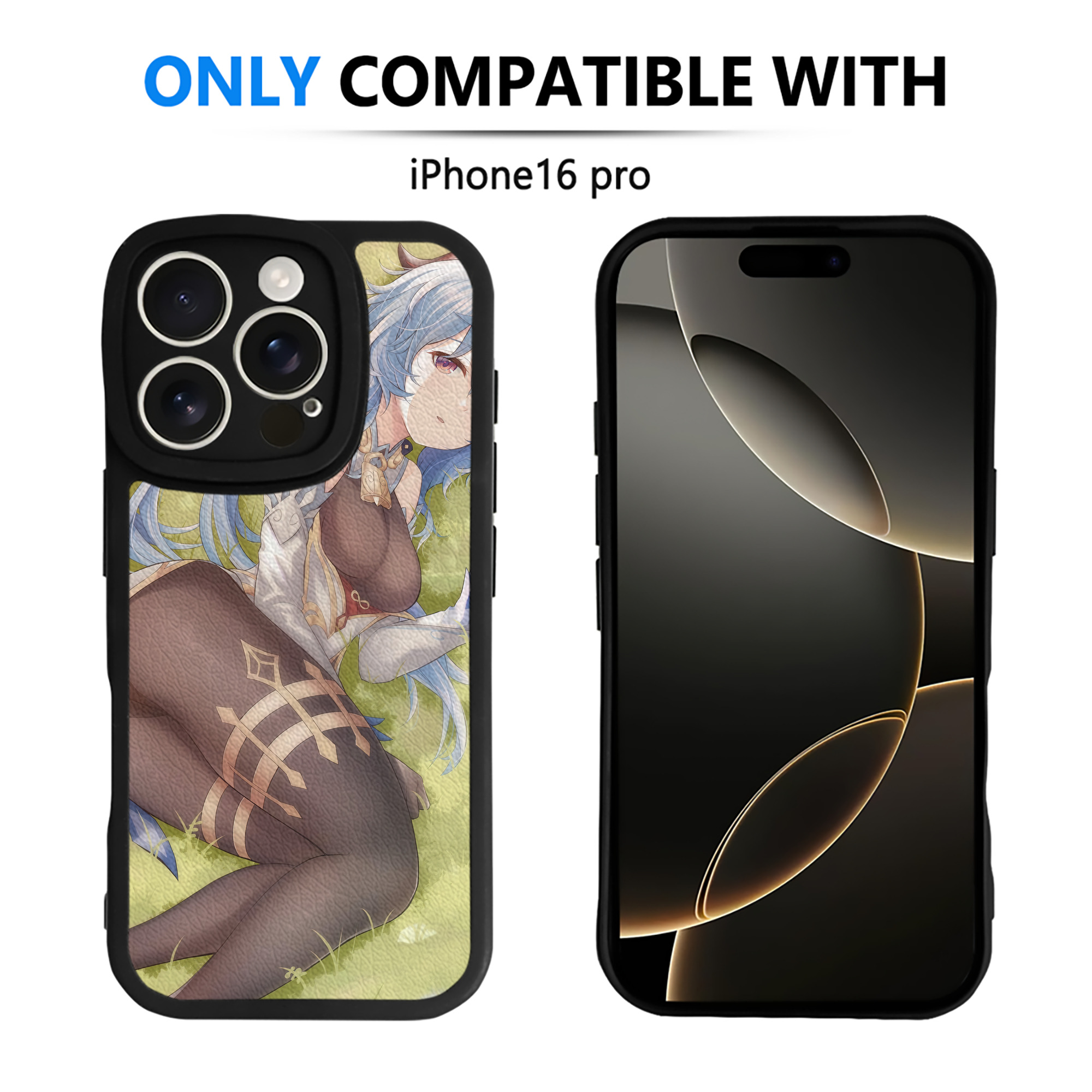 げんし神 genshin 【iPhone 16シリーズ対応】シリコンスマホケース（レザー調） 材質：シリコン